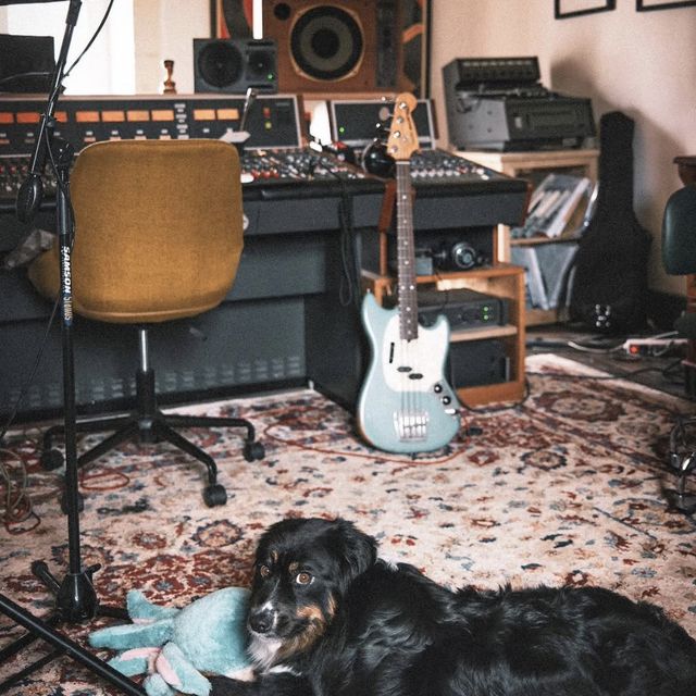 La mascotte du studio en régie
